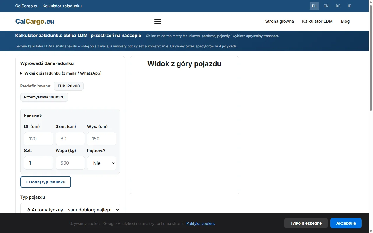 calcargo.eu - LDM Calculator